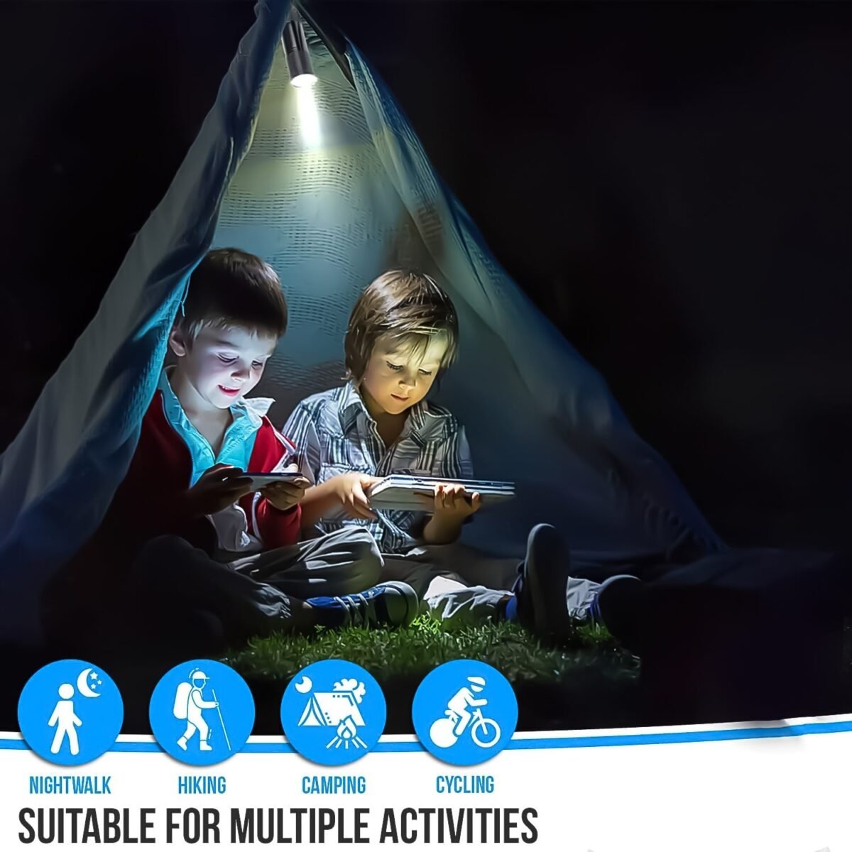 Portable Mini Torch, Super-Bright Mini 3 LED Bulb Pocket Torches - Small Keyring Torch Flashlight for Camping, Hiking, DIY, Travelling, Outdoors and More 3 Battery operated (Battery not included / 1 pc / Mix Color ) - Image 6