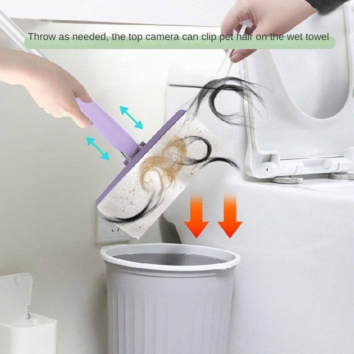 Automatic Cloth Changing Mini Mop with Push Pull Cloth Changing Handle (1 Pc) - Image 4