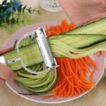 Stainless Steel 2-in-1 Potato Peeler - Multifunctional Julienne Cutter for Vegetables & Fruits - Image 6
