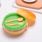 Burger Shape Lunch Box – Double Layer 1000ml Food Container with 2 Spoons for Kids - Image 5