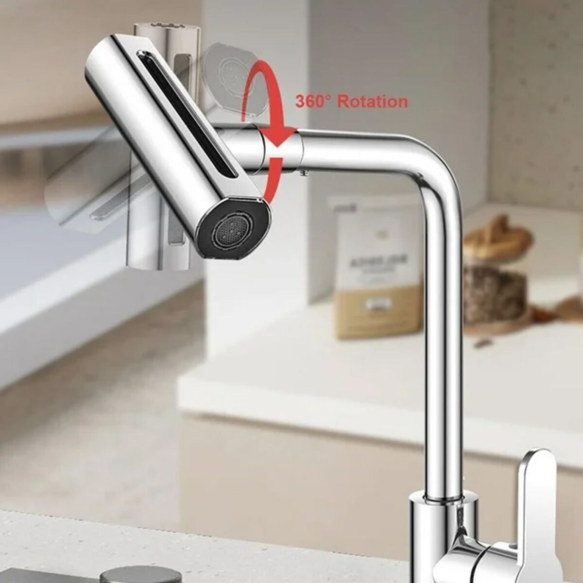 360° Rotating Waterfall Kitchen Faucet – Touch & Swivel Sink Extender (4 In 1 ) - Image 8