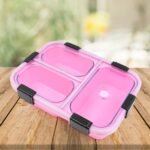 Plastic 3 Compartment Insulated Lunch Box, Lunch Box (1 Pc) - Image 3