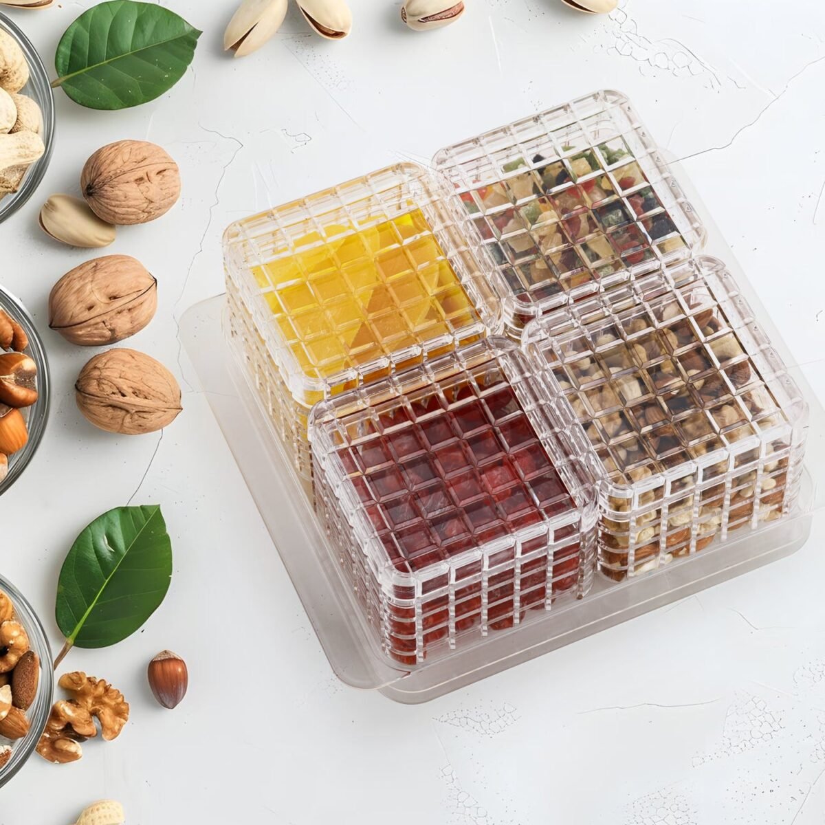 Ganesh Multipurpose Gift Set, Dry fruit (4 Pcs Set / With Tray) - Image 4