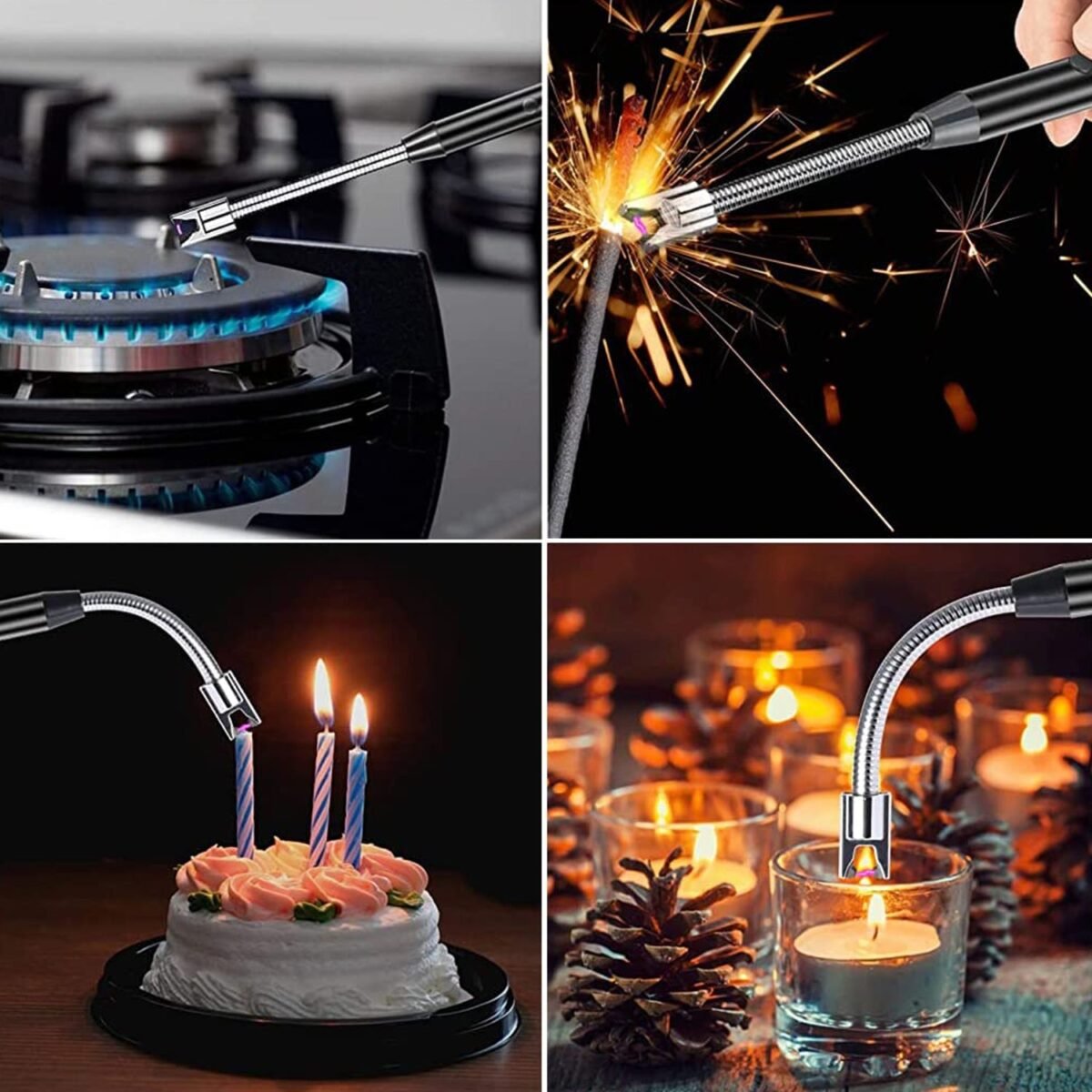 Long Flexible USB Rechargeable Electric Arc Lighter – Windproof, Flameless Plasma - Image 5