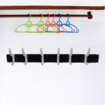 Wall Door Hook Rail | 6 Hook Hanger for Clothes & Hats | With Eco-Friendly Adhesive - Image 4