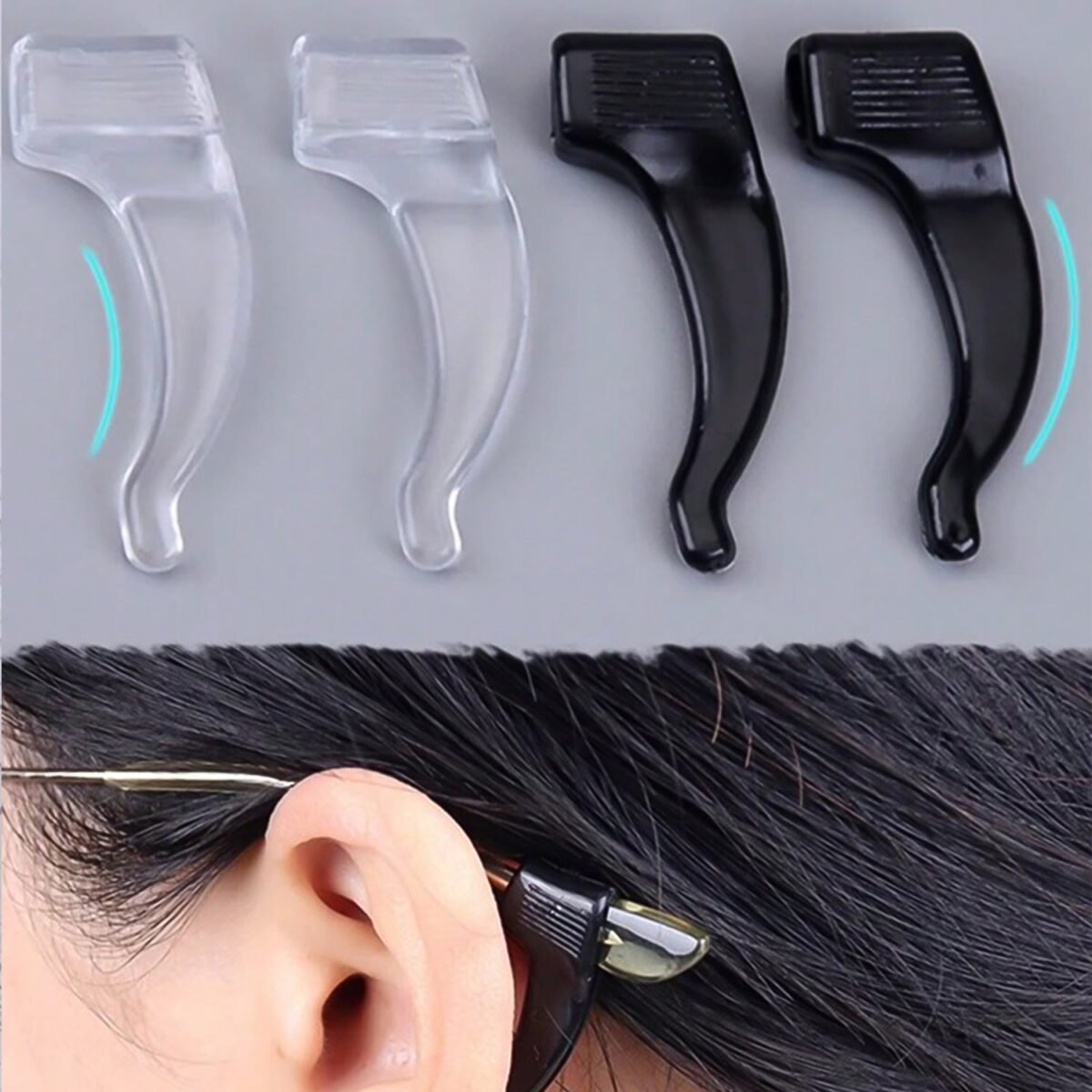 Soft Silicone Glasses Ear Hooks Anti-Slip Eyeglasses (1 Pair) - Image 4
