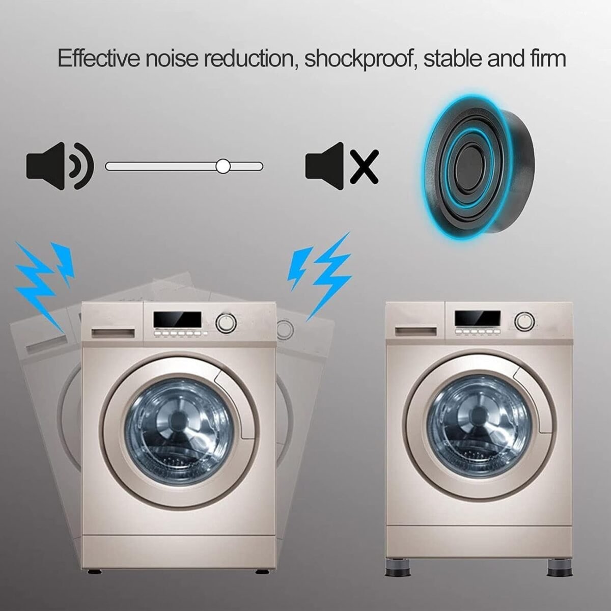 Round Washing Machine Support Pad (4 Pcs Set) - Image 6