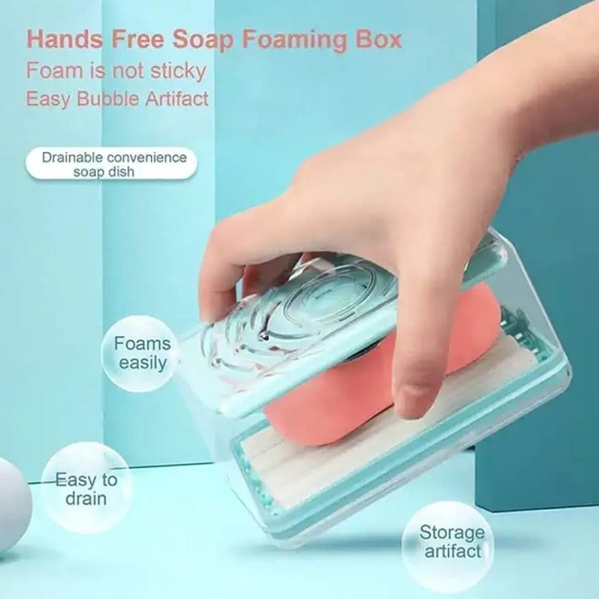 2-in-1 Portable Soap Dish & Dispenser – Multifunctional Soap Holder with Roller & Drain Holes for Bathroom, Kitchen, Home Use (1 Pc) - Image 7