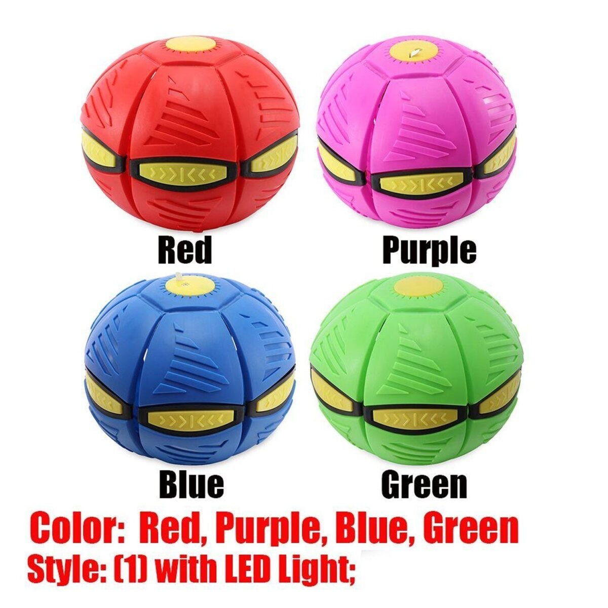 Football Flat Throw Disc - with 3 LED Light Flying Toys - Image 6