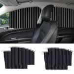 Car Window Curtain Sunshade | 4 Pcs Set with Hooks & Tapes - Image 5
