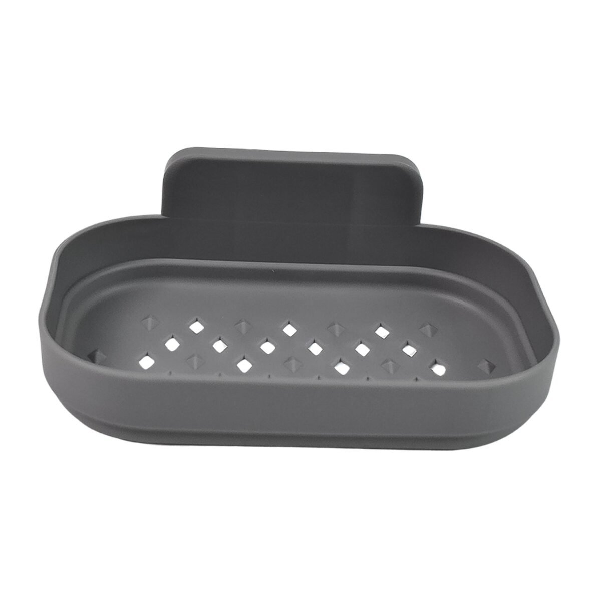 Plastic Soap Dish Holder for Bathroom Shower Wall Mounted Self Adhesive (1 Pc) - Image 1