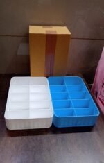 Multi-Function Desktop Drawer Storage Box 10 Grid Underwear Socks Box (2 Pc Set) - Image 7