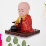 Solar Powered Sitting Buddha Statue,  Moving Head and Hand (1 Pc / Big) - Image 7