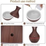 Mini Wooden Vase Pot Diffuser Cool Mist Atomization Humidifier (1 Pc) - Image 7