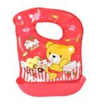 Multifunctional Waterproof BPA Free Reusable Soft Fabric Plastic Baby Bib (1 Pc) - Image 5