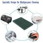 Scrub Sponge Cleaning Pads Aqua Green  10PCS - Image 6