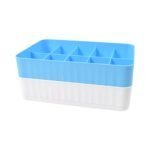Multi-Function Desktop Drawer Storage Box 10 Grid Underwear Socks Box (2 Pc Set) - Image 5