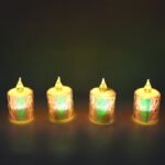 4 Pc Flameless and Smokeless Decorative Melting Candles LED Tea Light - Image 5