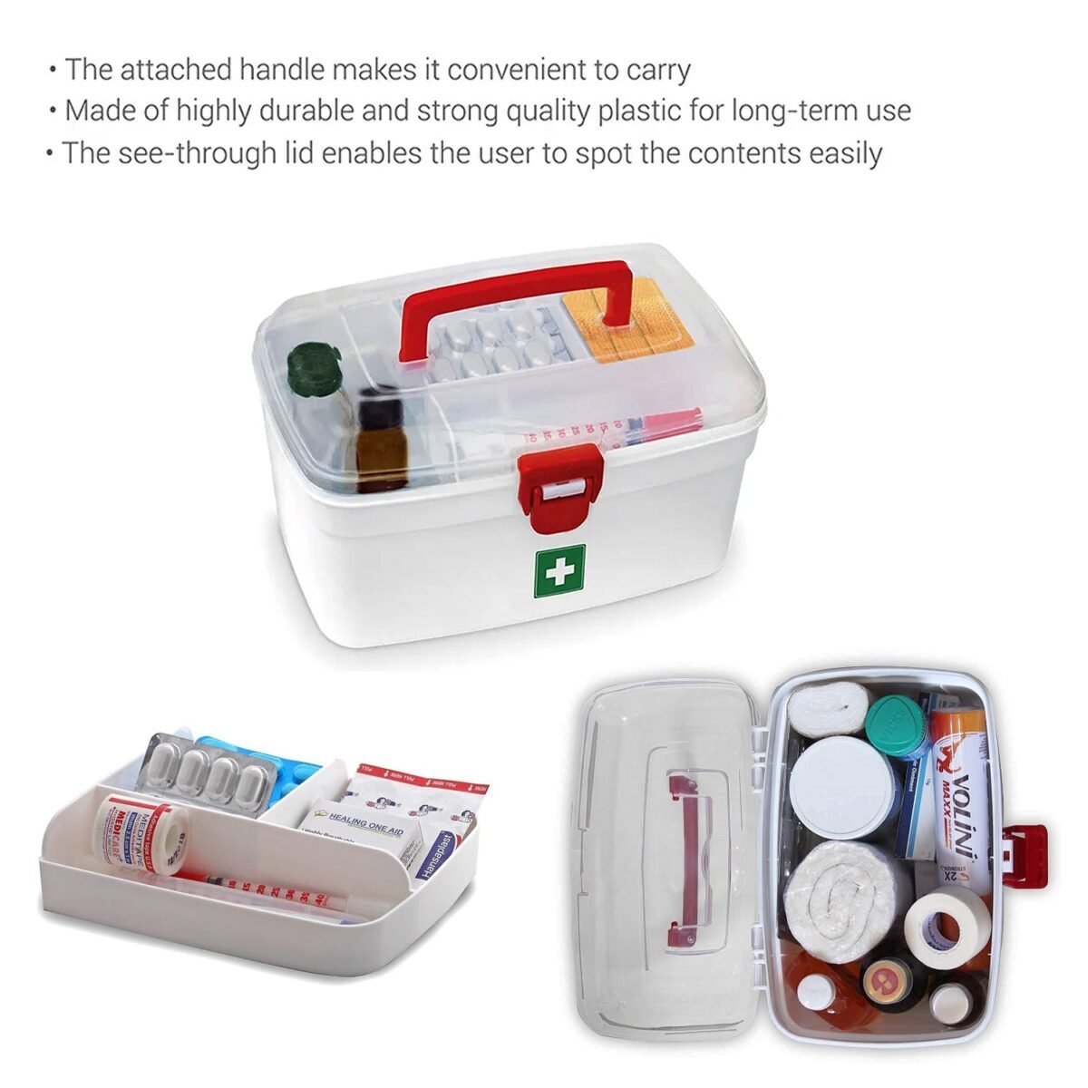 Medical Storage Box with Detachable Tray & Handle - Image 7