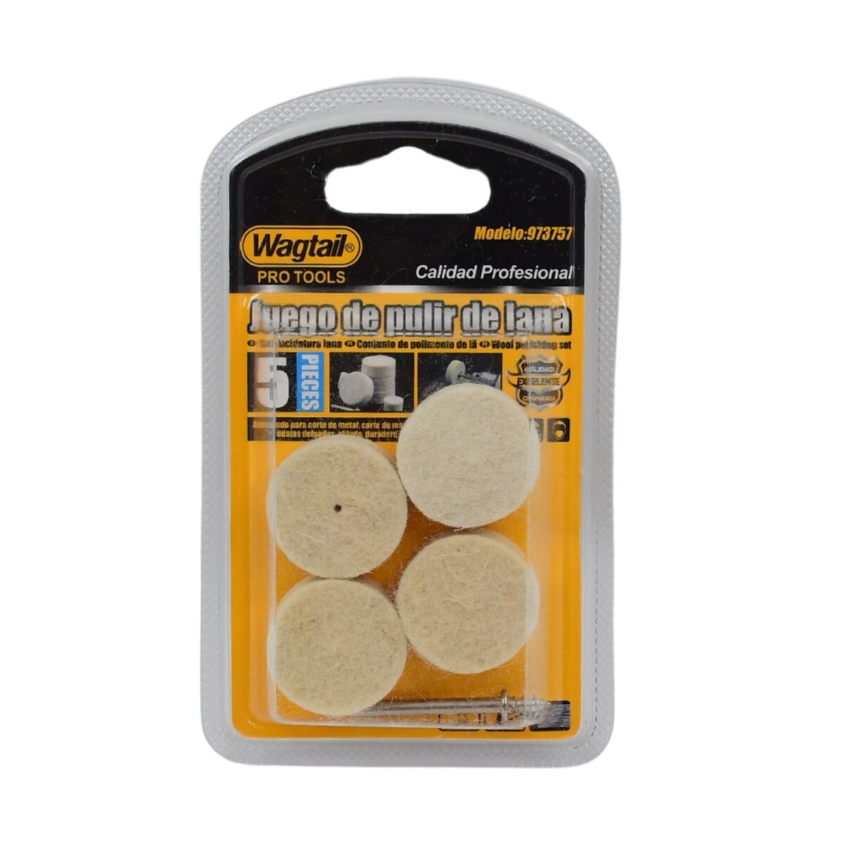 Rotary Tool Accessory Wool Felt Polishing Pad Felt (5 Pcs Set) - Image 5