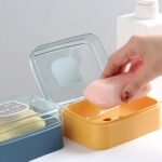 Plastic Soap Dish, Portable Plastic Self Draining Soap Holder (1 Pc / Mix Color) - Image 3