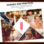 Red LED Flameless Candles Battery Operated Pillar Candles Flickering Realistic Decorative Lamp Votive Transparent Flameless Ornament Tea Party Decorations for Hotel, Scene,Home Decor, Restaurant, Diwali Decoration Candle Crystal Lamp (1 Pc) - Image 5