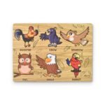 Wooden Bird Puzzle Learning Educational Board (1 Set / 28×20 Cm) - Image 5