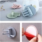 180° Rotating Punch-Free 3-Hook Sticky Hook – 1 Pc - Image 5
