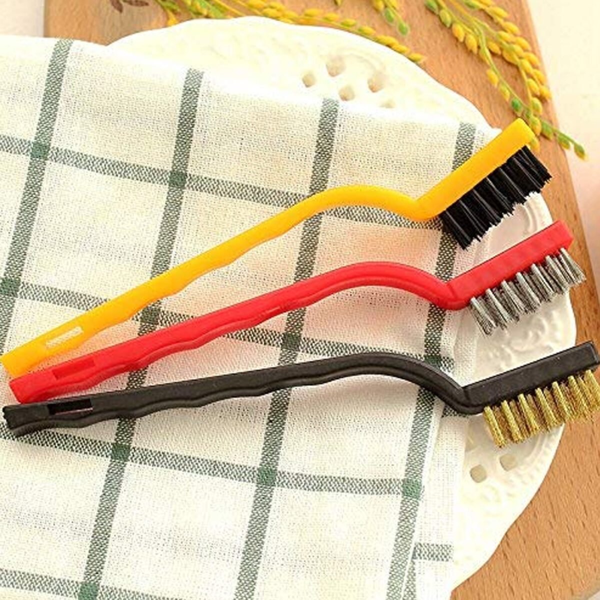 Mini Wire Brush Set - Brass, Nylon, Steel for Cleaning & Rust Removal (3 Pcs Set) - Image 6