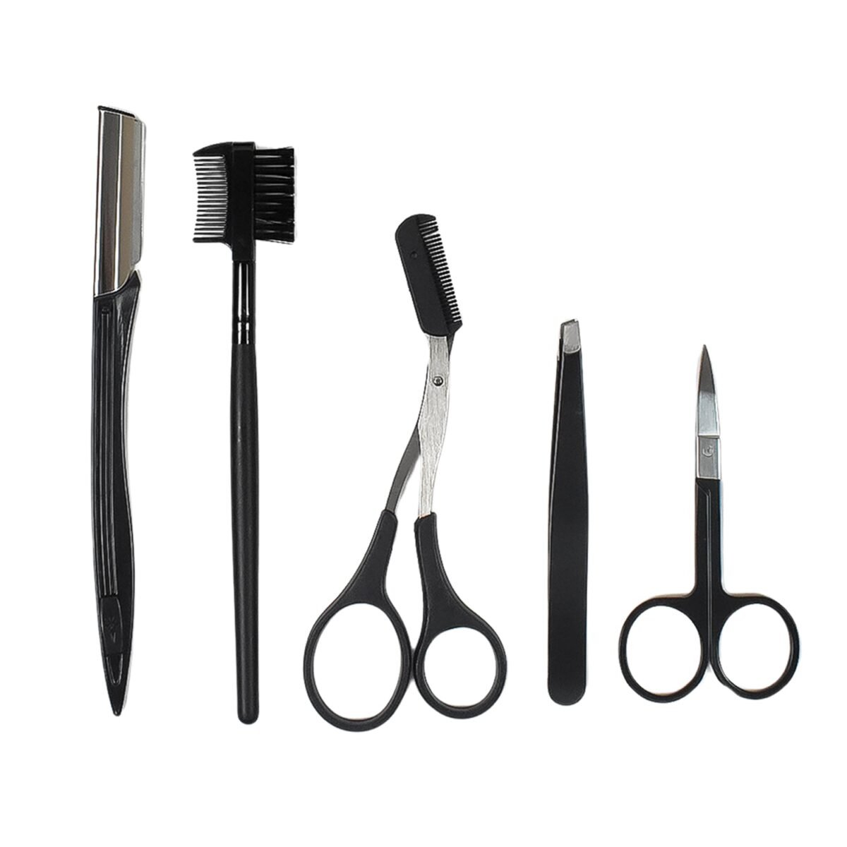 Eyebrow Kit, 5 in 1 Tweezers for Eyebrows (1 Set) - Image 1
