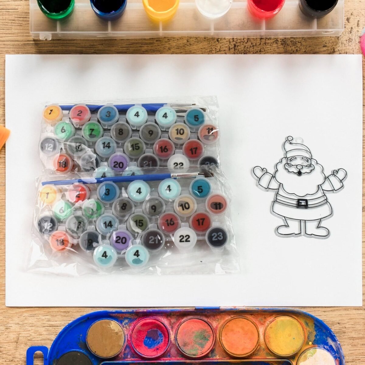 Paint by Number Kits 2 Set 24 Number Color, 6 paint brushes (2 Set) - Image 6