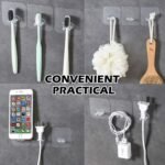Transparent Self-Adhesive Wall Hook – Drill-Free, Waterproof & Oil-Proof for Toothbrush, Socket (1 Pc) - Image 3