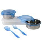 Sumo Lunch Box, with Lunch Bag, Plastic Lunch Box & Plastic Spoon, Fork (2 Pc Set / With Lunch Box) - Image 5