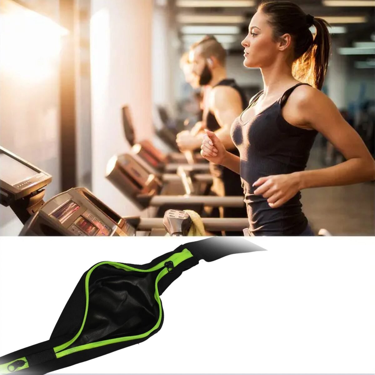 Running Hiking Jogging Walking Reflective Waterproof Waist Bag Compatible Belt Bag - Image 1