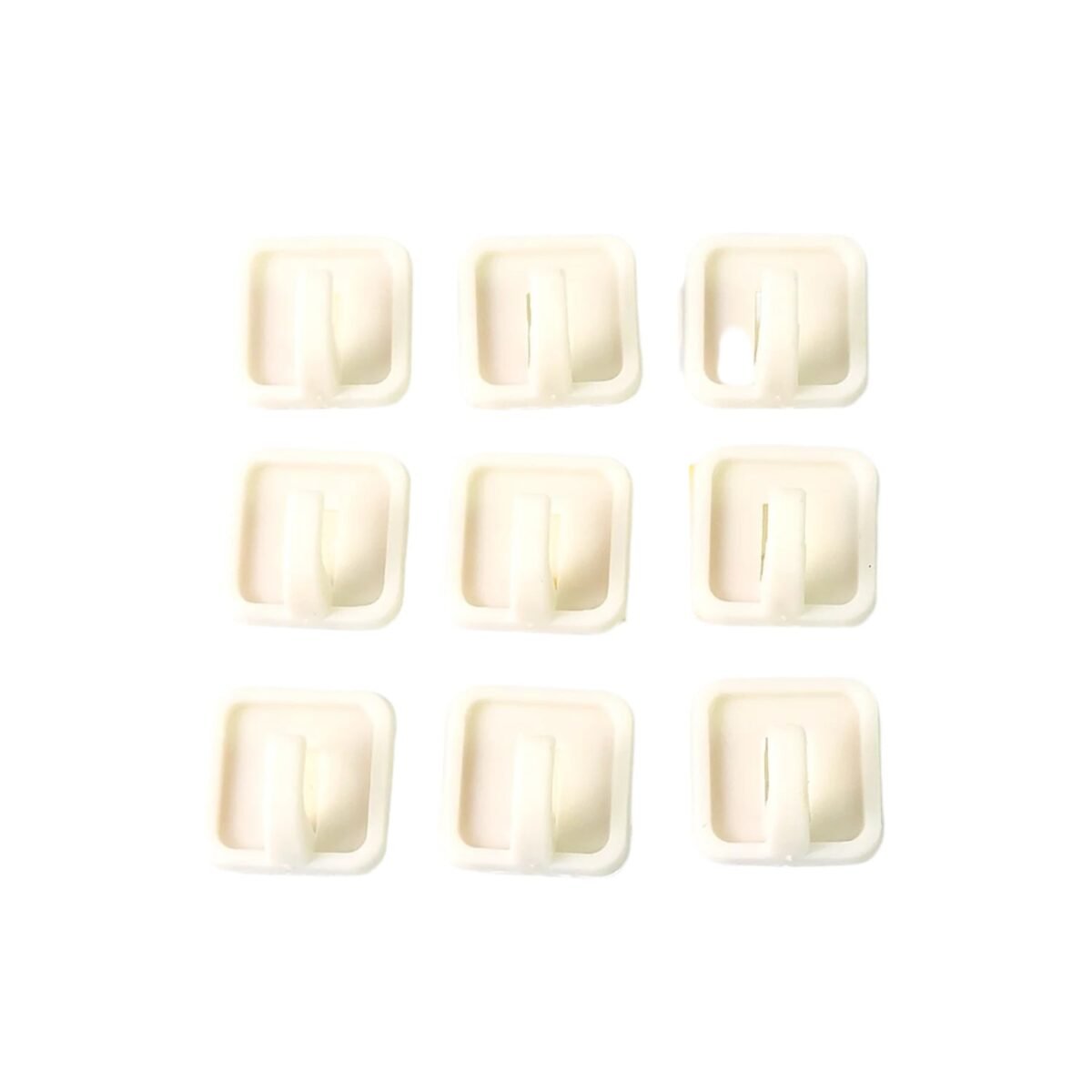 Adhesive Hooks for Wall Hanging Clothes Strong Adhesive Hooks (9 pcs Set) - Image 1