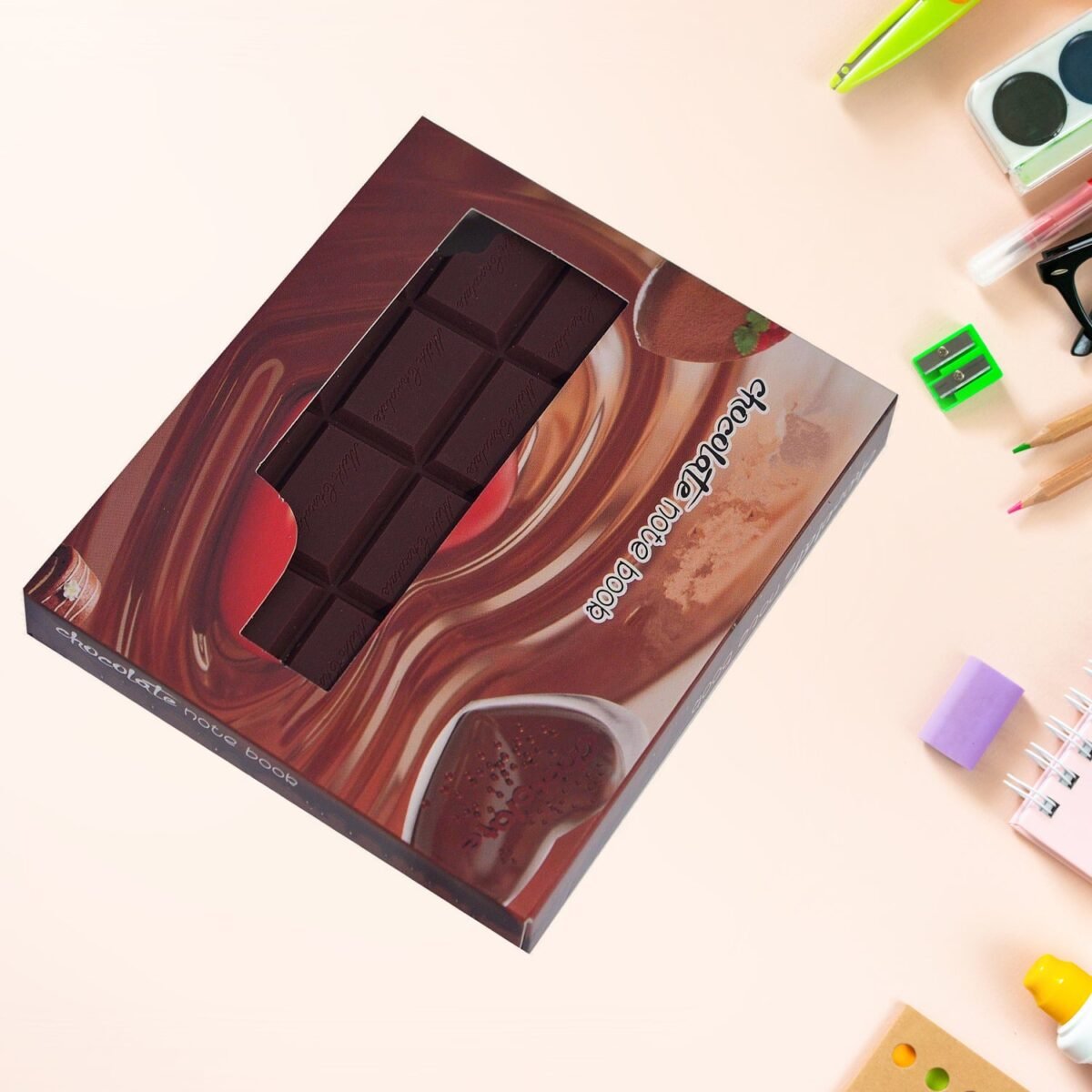 Small Chocolate Scented Bite-Shape Pocket Diary – Rectangular Memo Notebook for Kids (80 Pages) - Image 1