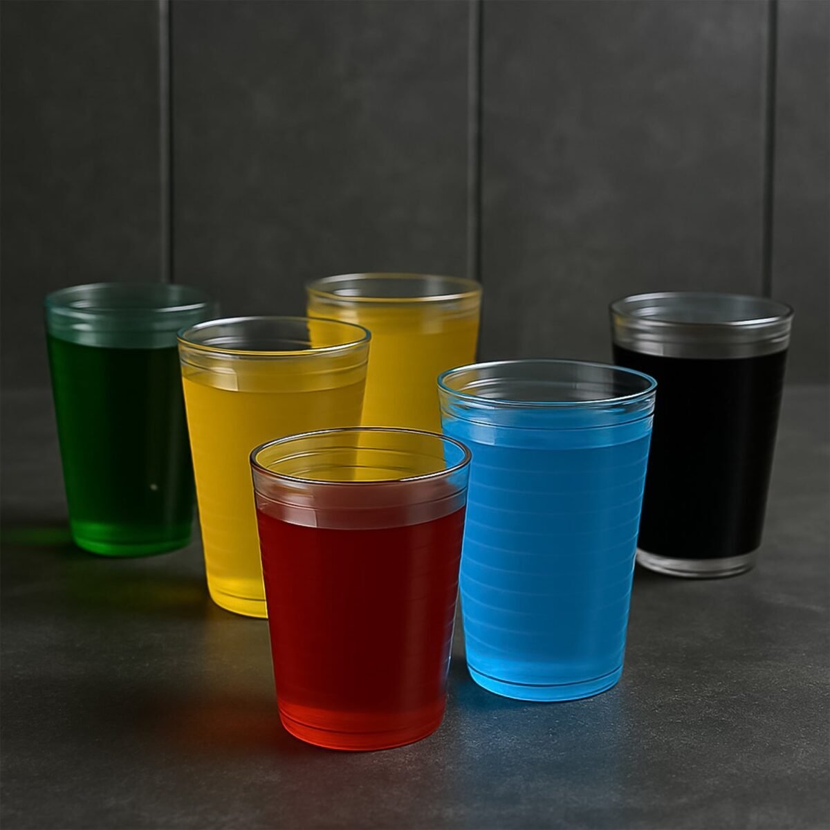 Apex Pyramid Design Unbreakable Plastic Glass – 300 ML - Image 3