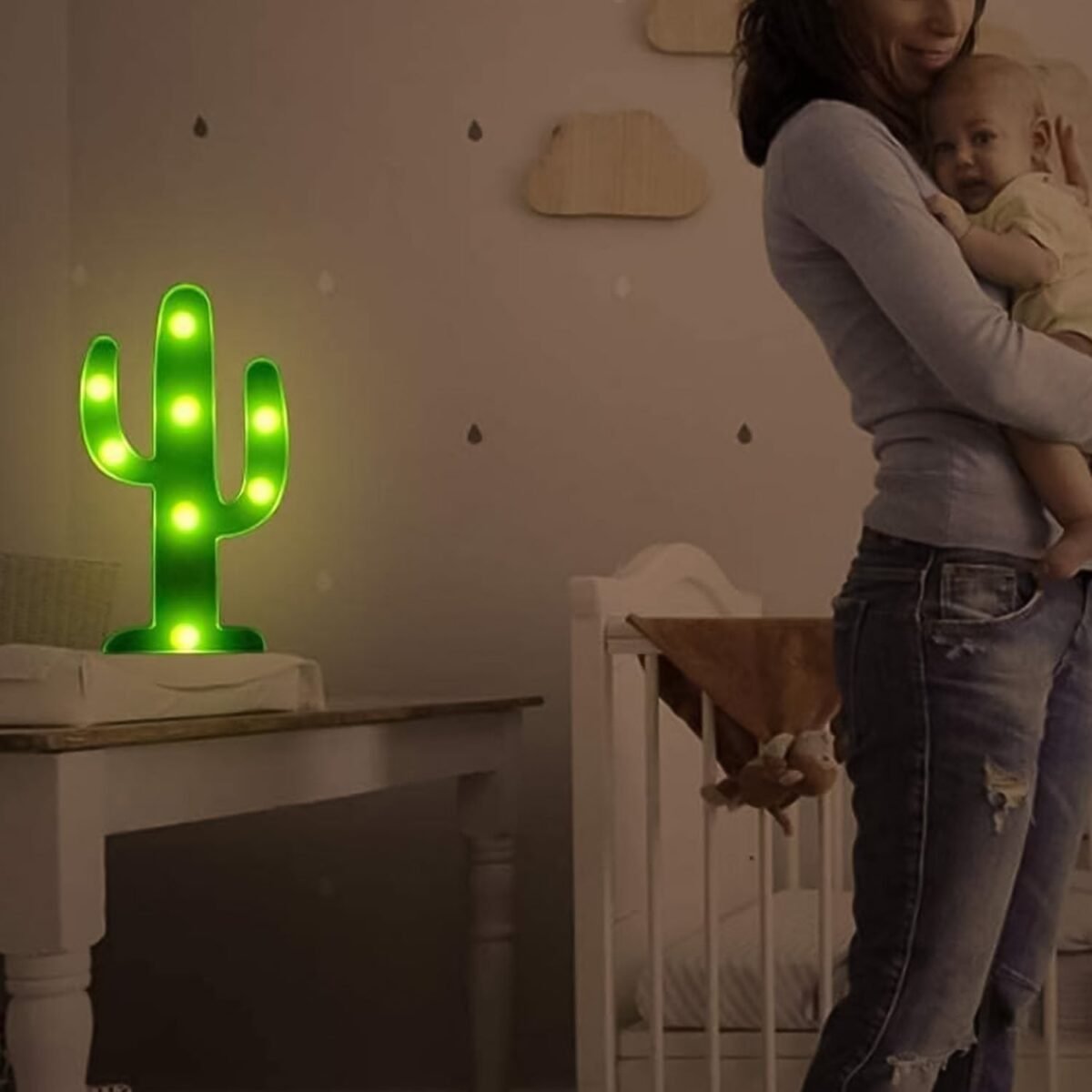 LED Cactus Light, LED Desk Lamp, LED Table Lamp (1 Pc / Battery not Included) - Image 7