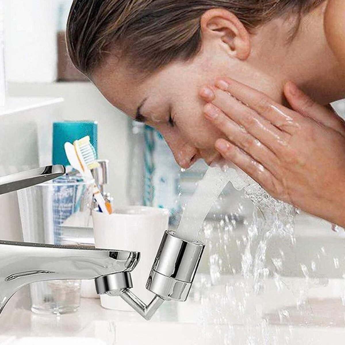 Splash Filter Faucet, Sink Faucet Sprayer Head Suitable for  Kitchen Bathroom Faucet - Image 9