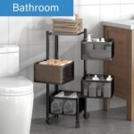 Metal Square High Quality Kitchen Trolley with Wheels (4 Layer / 1 Pc) - Image 7