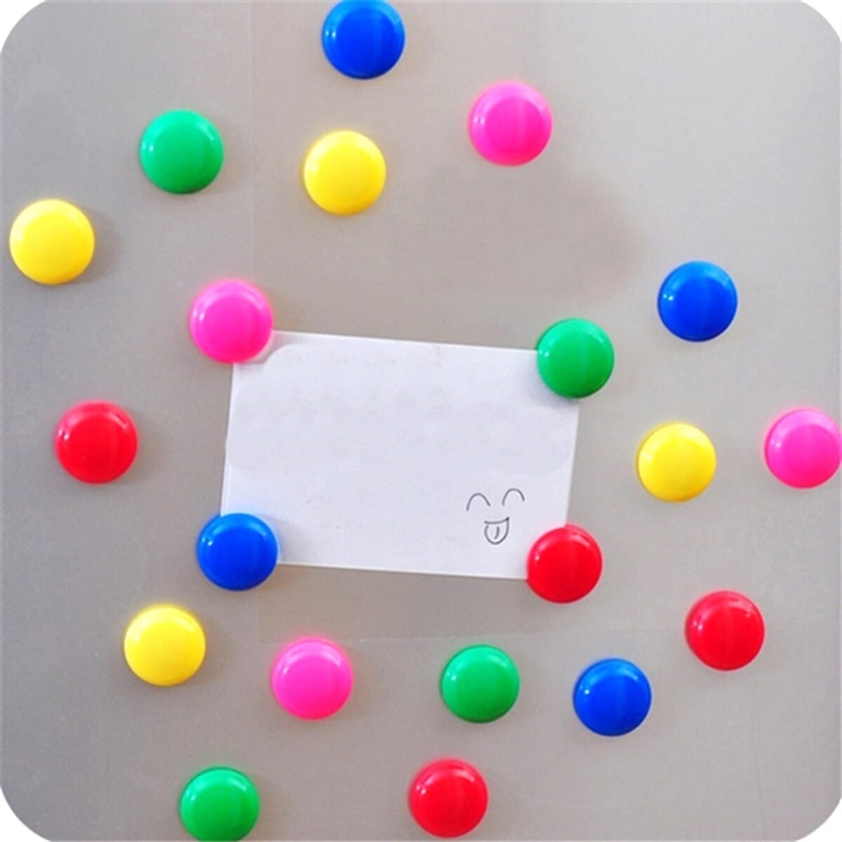 White Board Magnetic Particle Circle 2cm Color Magnetic Nail Household Teaching Magnet Strong Plastic Magnetic Buckle (Pack of 200pc) - Image 4