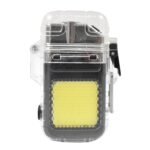 USB Rechargeable Electric Lighter & 3 Modes COB Flashlight (1 Pc) - Image 5