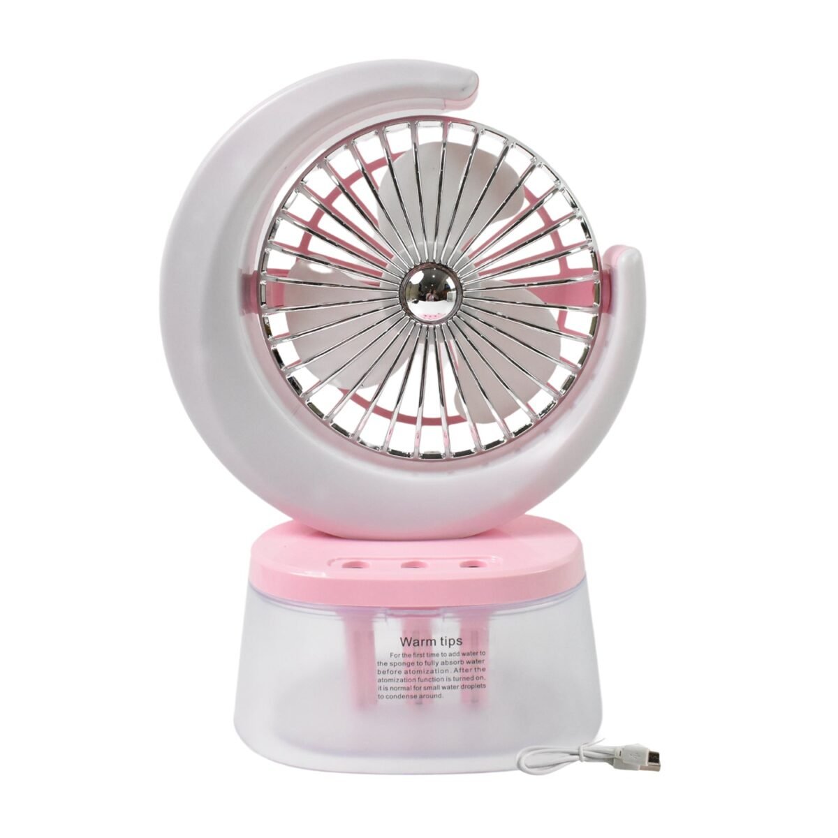 Desktop Fan - Camping Fan with LED Light, Portable Humidifying Fan (1 Pc / Plug & Play Fan) - Image 5