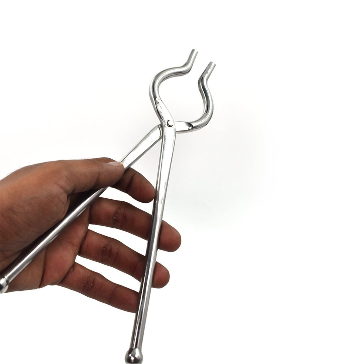 Ganesh Premium Quality Unbreakable Stainless Steel Goti Sandsi / Sansi / Pakkad / Pincer / Chimta / Tongs / Utensil Holder Smart Kitchen Tool - 8mm - Image 8