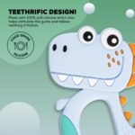 Silicone Dinosaur Teether for Baby (1 Pc / Mix Design & Color) - Image 4