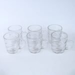 Glass Coffe & Tea Cup / Mug Enjoy Your Drink in Style, Water glass (6 pcs Set / 220 ML) - Image 5