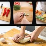 Thick Wooden Bamboo Kitchen Chopping Cutting Slicing Board with Holder for Fruits Vegetables Meat - Image 8