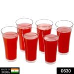 Stylish look Plastic Juicy Glass, Transparent Glasses Set 300ml (6pcs) - Image 2