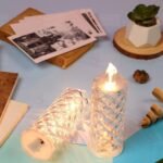Rose Candles LED Flameless and Smokeless Decorative Acrylic Transparent Candles Led Tea Light Candle Perfect for Gifting, Home, Diwali, Christmas, Crystal Candle Lights (1 Pc)  (MOQ :- 12 pc ) - Image 2