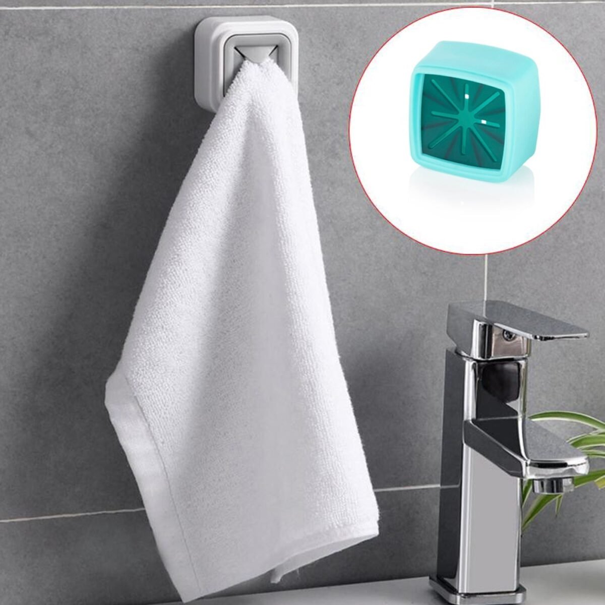 4 Pc Towel Holder – Easy Wall Mount for Bathroom & Kitchen Towel Hanging. - Image 8